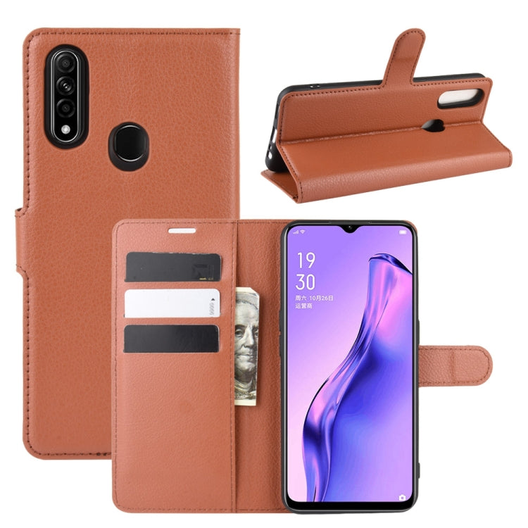 For Oppo A8 Litchi Texture Horizontal Flip Protective Case with Holder & Card Slots & Wallet