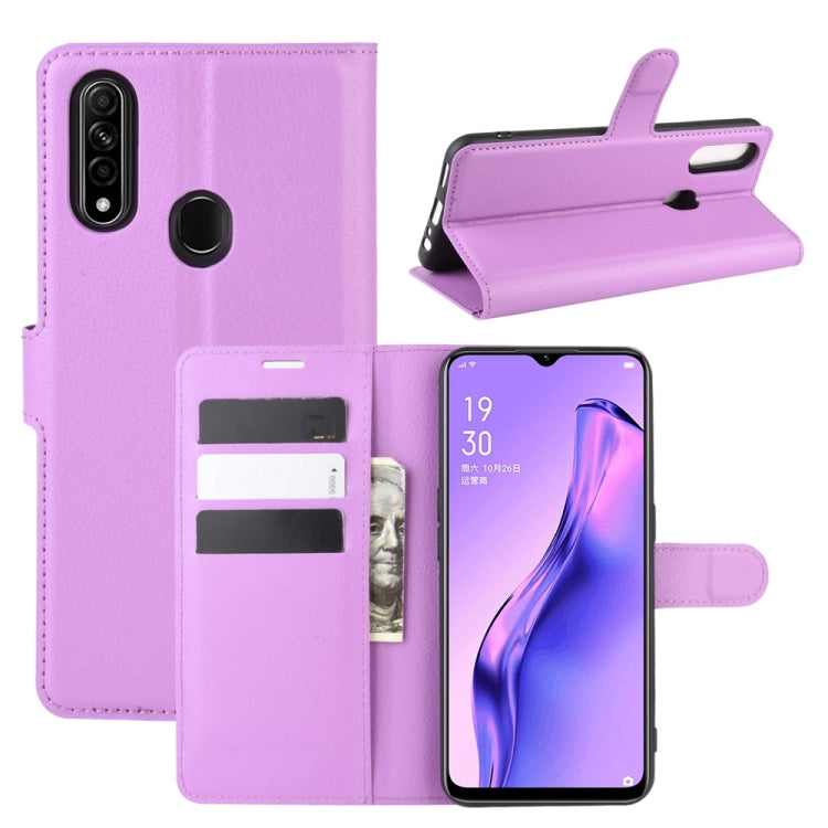 For Oppo A8 Litchi Texture Horizontal Flip Protective Case with Holder & Card Slots & Wallet