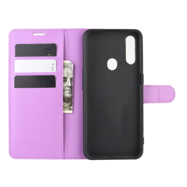 For Oppo A8 Litchi Texture Horizontal Flip Protective Case with Holder & Card Slots & Wallet