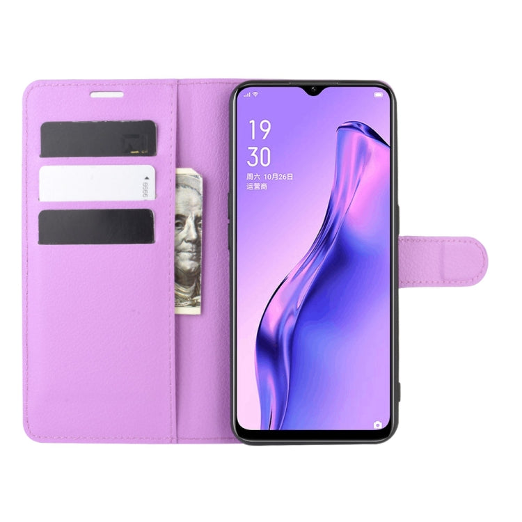 For Oppo A8 Litchi Texture Horizontal Flip Protective Case with Holder & Card Slots & Wallet