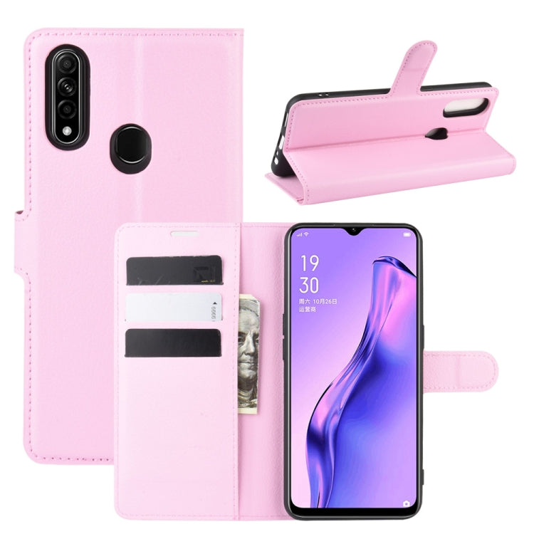For Oppo A8 Litchi Texture Horizontal Flip Protective Case with Holder & Card Slots & Wallet