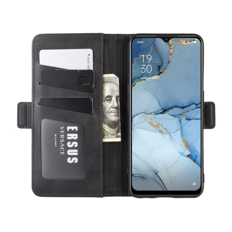 For OPPO Reno3 Dual-side Magnetic Buckle Horizontal Flip Leather Case with Holder & Card Slots & Wallet & Photo Frame