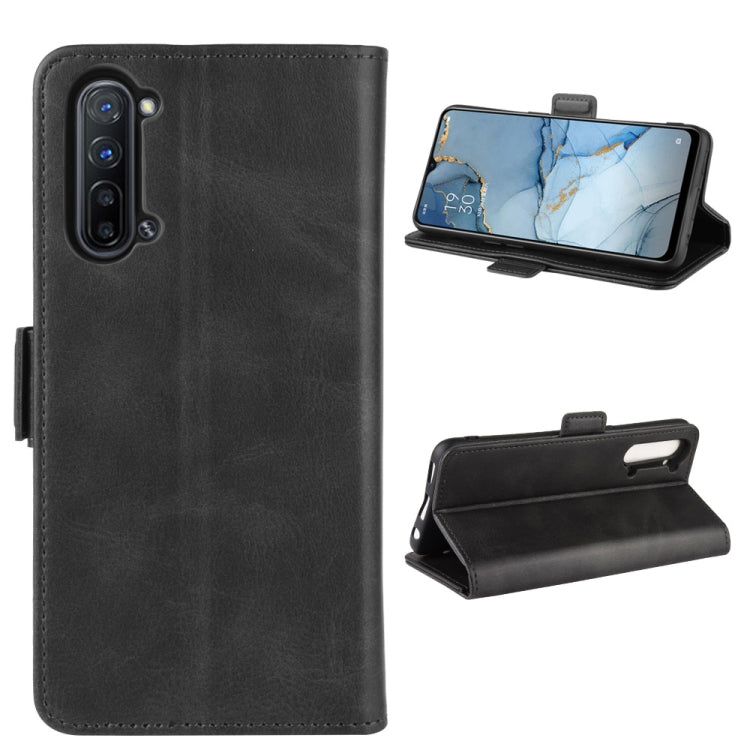 For OPPO Reno3 Dual-side Magnetic Buckle Horizontal Flip Leather Case with Holder & Card Slots & Wallet & Photo Frame