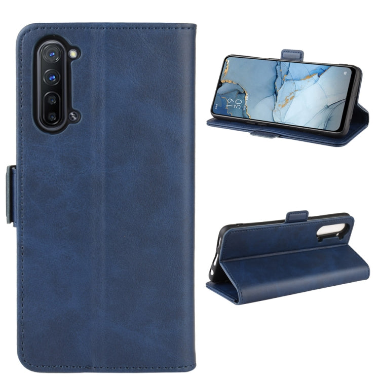 For OPPO Reno3 Dual-side Magnetic Buckle Horizontal Flip Leather Case with Holder & Card Slots & Wallet & Photo Frame