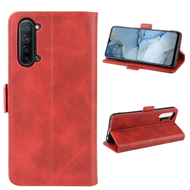 For OPPO A8 Dual-side Magnetic Buckle Horizontal Flip Leather Case with Holder & Card Slots & Wallet & Photo Frame