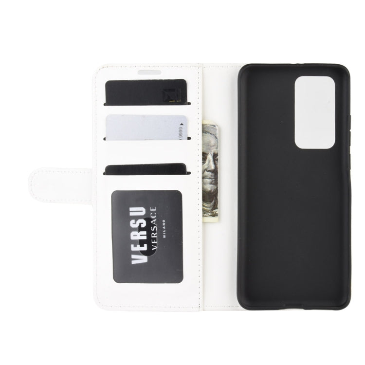 For Huawei P40 Pro R64 Texture Single Horizontal Flip Protective Case with Holder & Card Slots & Wallet& Photo Frame