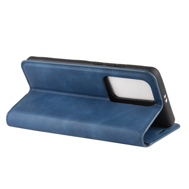 For Huawei P40 Pro Retro-skin Business Magnetic Suction Leather Case with Holder & Card Slots & Wallet