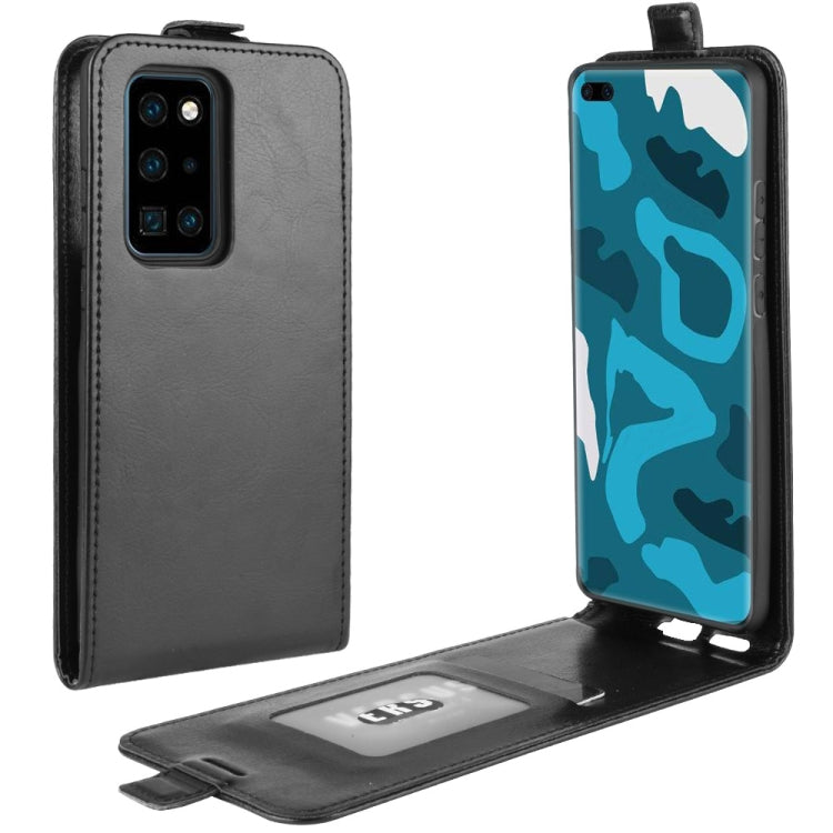 For Huawei P40 Pro R64 Texture Single Vertical Flip Leather Protective Case with Card Slots & Photo Frame