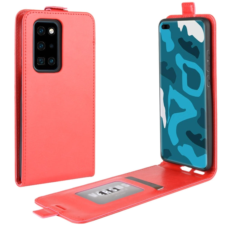 For Huawei P40 Pro R64 Texture Single Vertical Flip Leather Protective Case with Card Slots & Photo Frame