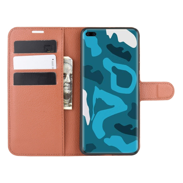 For Huawei P40 Pro Litchi Texture Horizontal Flip Protective Case with Holder & Card Slots & Wallet