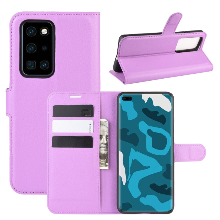 For Huawei P40 Pro Litchi Texture Horizontal Flip Protective Case with Holder & Card Slots & Wallet