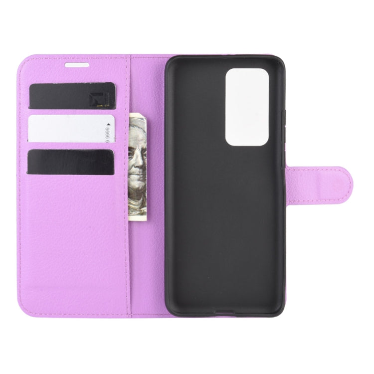 For Huawei P40 Pro Litchi Texture Horizontal Flip Protective Case with Holder & Card Slots & Wallet