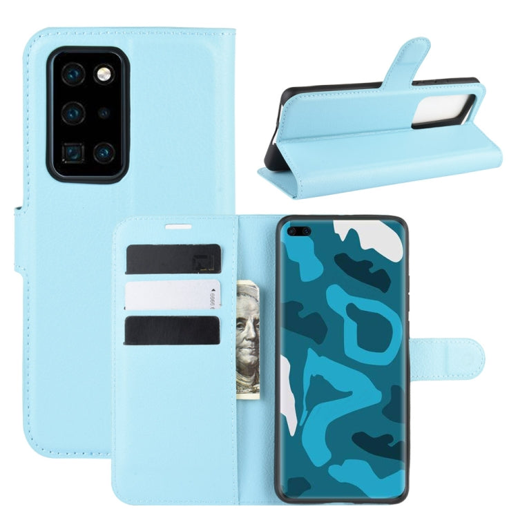 For Huawei P40 Pro Litchi Texture Horizontal Flip Protective Case with Holder & Card Slots & Wallet