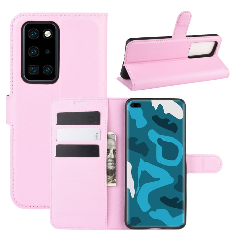 For Huawei P40 Pro Litchi Texture Horizontal Flip Protective Case with Holder & Card Slots & Wallet