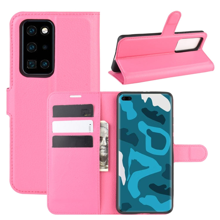 For Huawei P40 Pro Litchi Texture Horizontal Flip Protective Case with Holder & Card Slots & Wallet