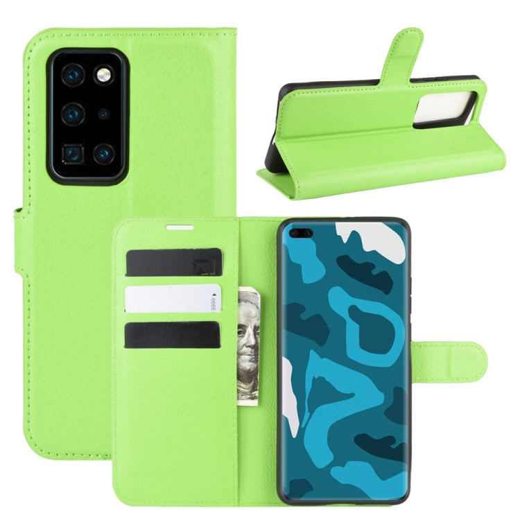 For Huawei P40 Pro Litchi Texture Horizontal Flip Protective Case with Holder & Card Slots & Wallet