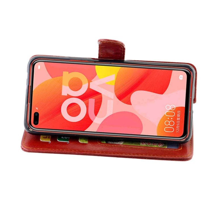 For Huawei Nova 6 Crazy Horse Texture Leather Horizontal Flip Protective Case with Holder & Card Slots & Wallet & Photo Frame