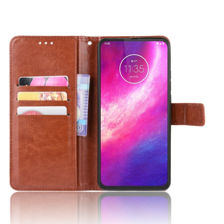 For Motorola One Hyper Retro Crazy Horse Texture Horizontal Flip Leather Case with Holder & Card Slots & Photo Frame