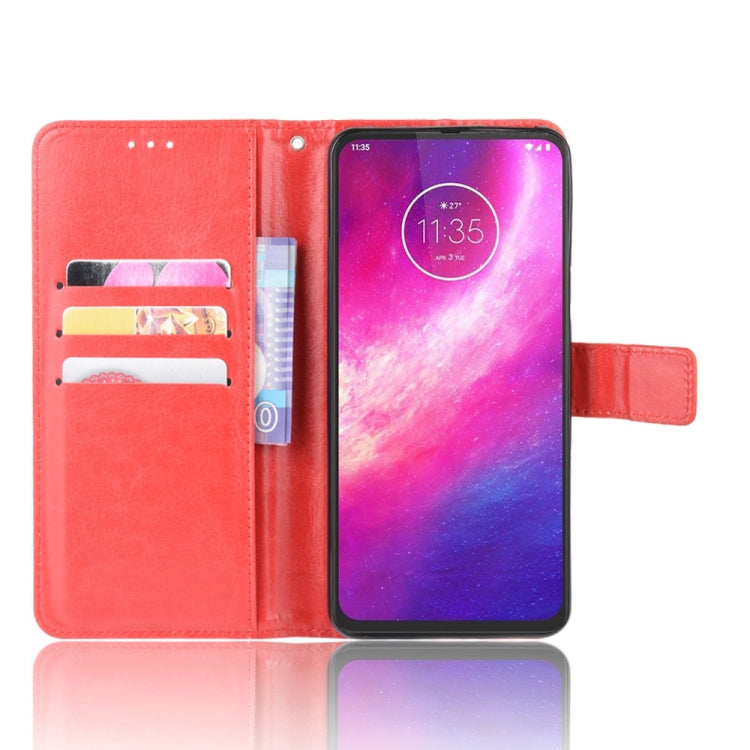 For Motorola One Hyper Retro Crazy Horse Texture Horizontal Flip Leather Case with Holder & Card Slots & Photo Frame