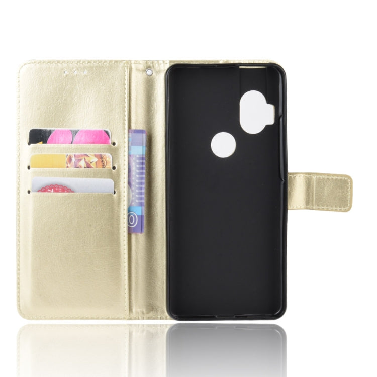 For Motorola One Hyper Retro Crazy Horse Texture Horizontal Flip Leather Case with Holder & Card Slots & Photo Frame