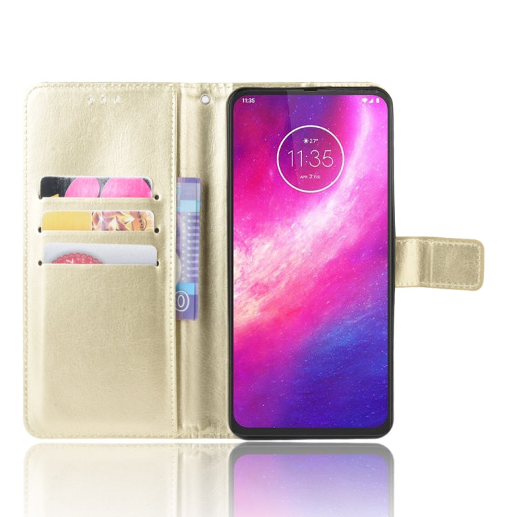 For Motorola One Hyper Retro Crazy Horse Texture Horizontal Flip Leather Case with Holder & Card Slots & Photo Frame