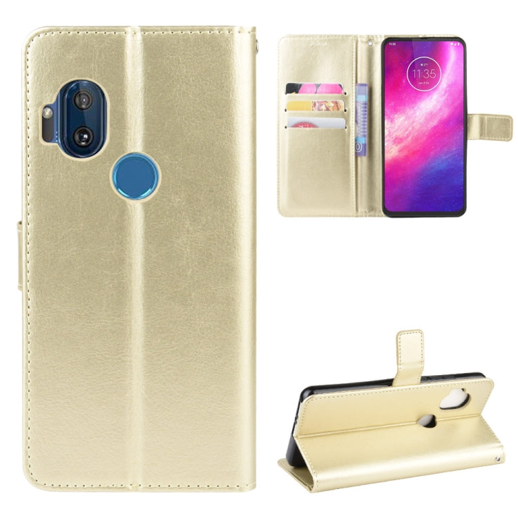 For Motorola One Hyper Retro Crazy Horse Texture Horizontal Flip Leather Case with Holder & Card Slots & Photo Frame