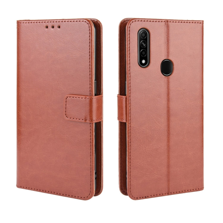 For Oppo A8 Retro Crazy Horse Texture Horizontal Flip Leather Case with Holder & Card Slots & Photo Frame