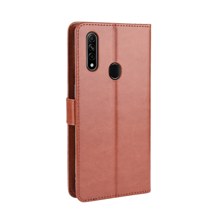 For Oppo A8 Retro Crazy Horse Texture Horizontal Flip Leather Case with Holder & Card Slots & Photo Frame