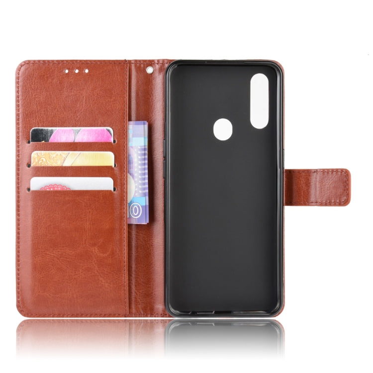 For Oppo A8 Retro Crazy Horse Texture Horizontal Flip Leather Case with Holder & Card Slots & Photo Frame