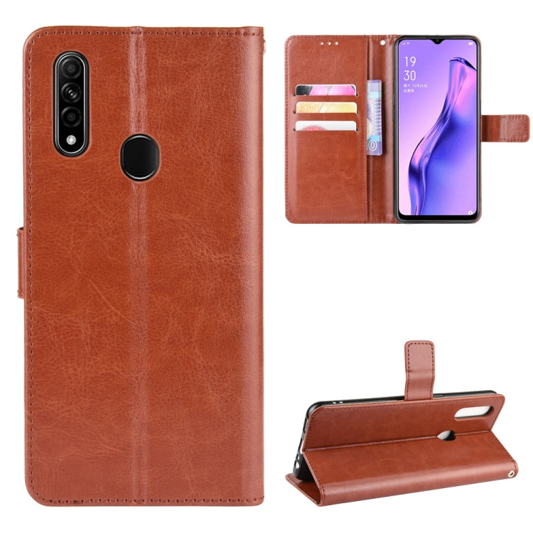 For Oppo A8 Retro Crazy Horse Texture Horizontal Flip Leather Case with Holder & Card Slots & Photo Frame
