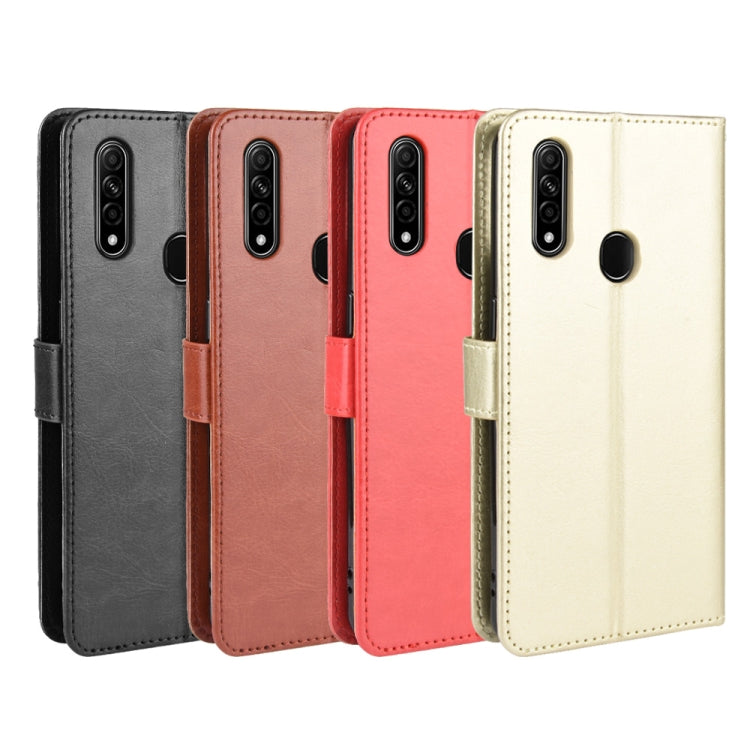 For Oppo A8 Retro Crazy Horse Texture Horizontal Flip Leather Case with Holder & Card Slots & Photo Frame