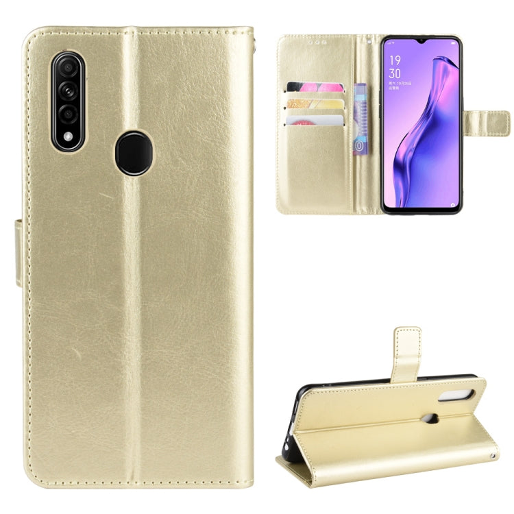 For Oppo A8 Retro Crazy Horse Texture Horizontal Flip Leather Case with Holder & Card Slots & Photo Frame