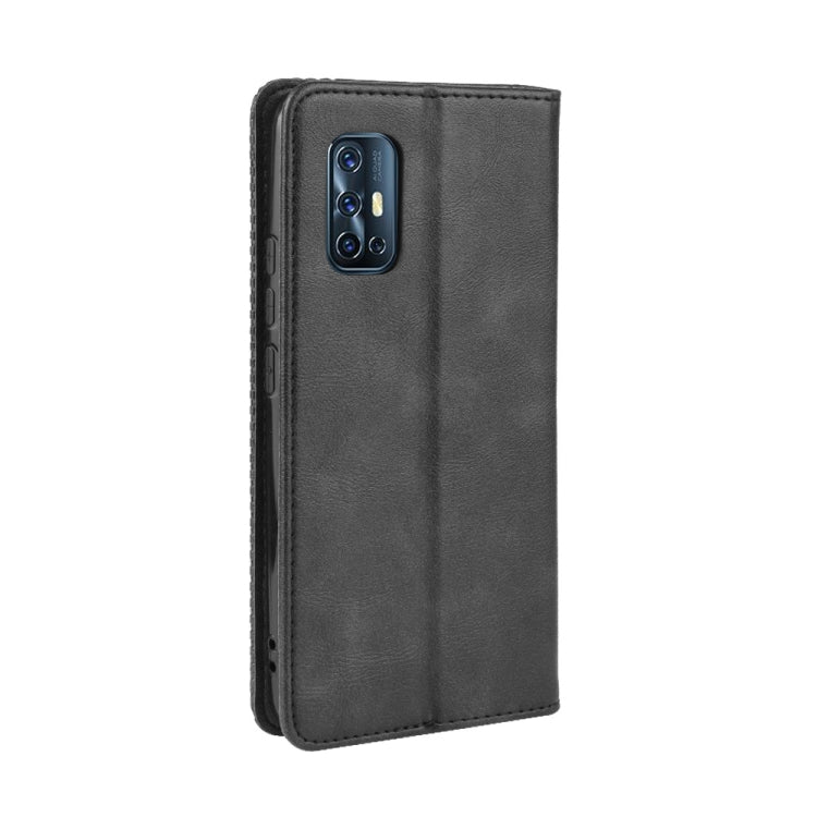 For vivo V17 (India) Magnetic Buckle Retro Crazy Horse Texture Horizontal Flip Leather Case with Holder & Card Slots & Photo Frame