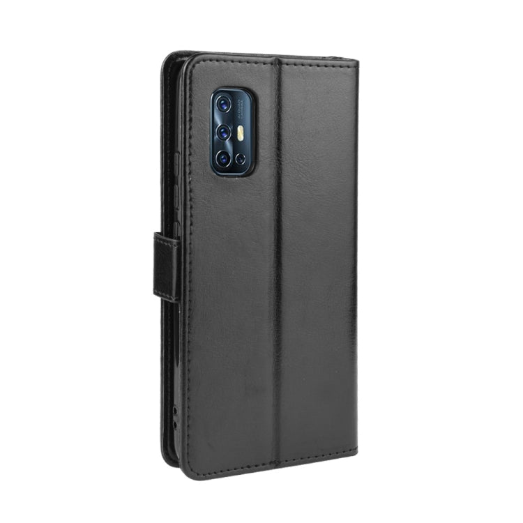 For vivo V17 (India) Retro Crazy Horse Texture Horizontal Flip Leather Case with Holder & Card Slots & Photo Frame(Black)