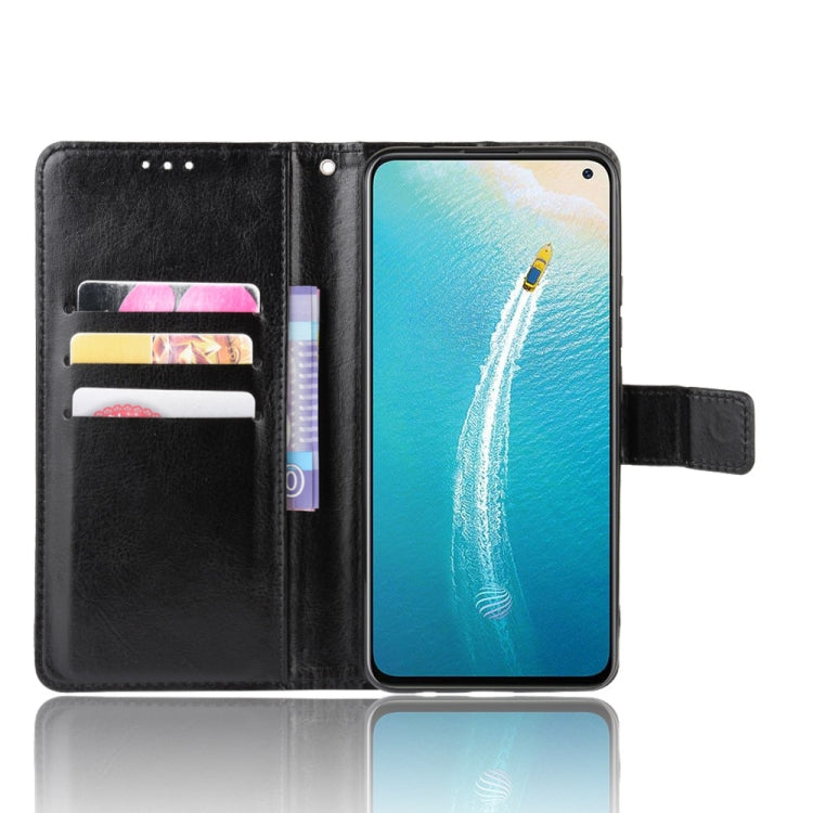 For vivo V17 (India) Retro Crazy Horse Texture Horizontal Flip Leather Case with Holder & Card Slots & Photo Frame(Black)