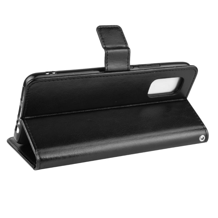 For vivo V17 (India) Retro Crazy Horse Texture Horizontal Flip Leather Case with Holder & Card Slots & Photo Frame(Black)