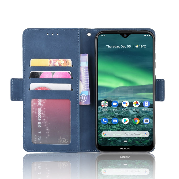 For Nokia 2.3 Wallet Style Skin Feel Calf Pattern Leather Case with Separate Card Slots & Holder & Wallet & Photo Frame