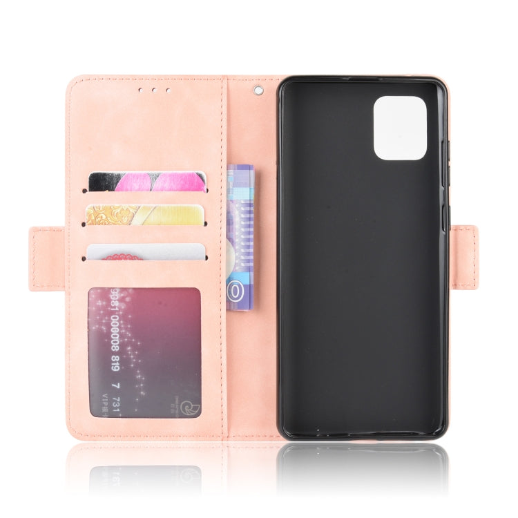 For Galaxy M60S / A81 / Note 10 Lite Wallet Style Skin Feel Calf Pattern Leather Case with Separate Card Slots & Holder & Wallet & Photo Frame
