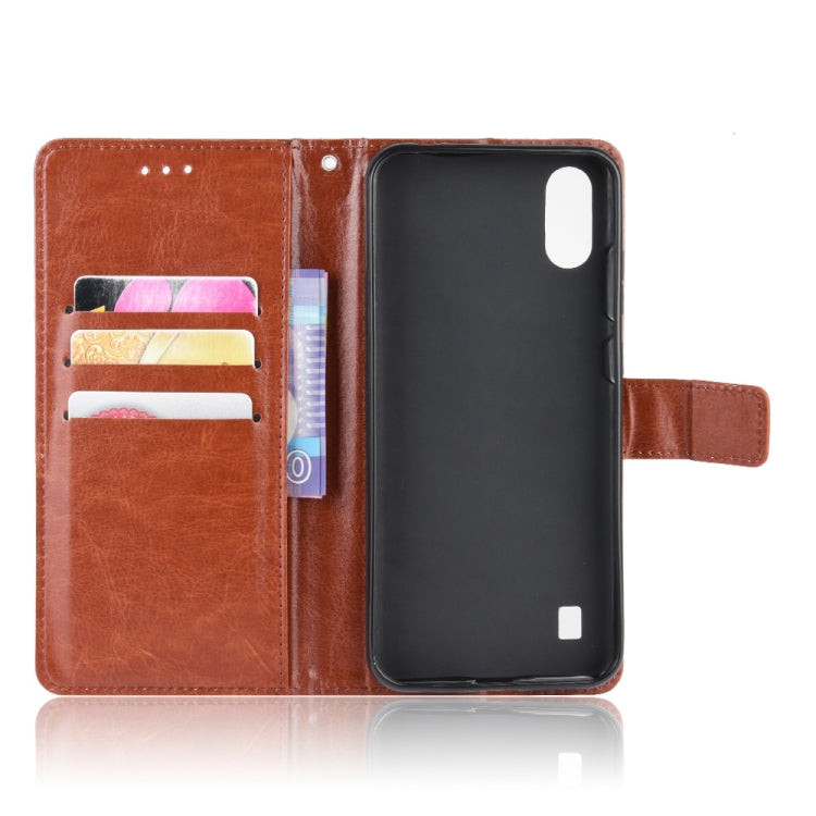 For ZTE Blade A5 2020 Retro Crazy Horse Texture Horizontal Flip Leather Case with Holder & Card Slots & Photo Frame