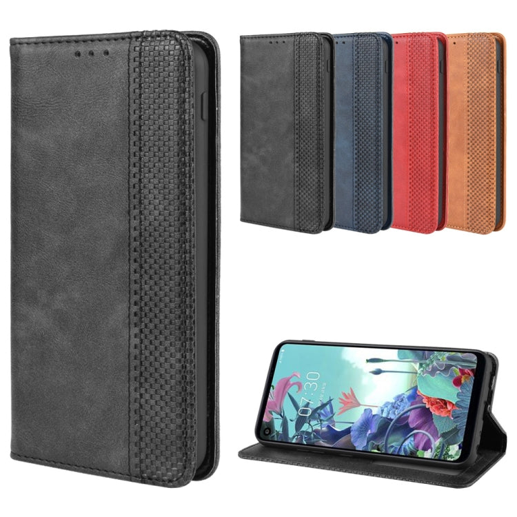 For LG Q70 Magnetic Buckle Retro Crazy Horse Texture Horizontal Flip Leather Case with Holder & Card Slots & Photo Frame