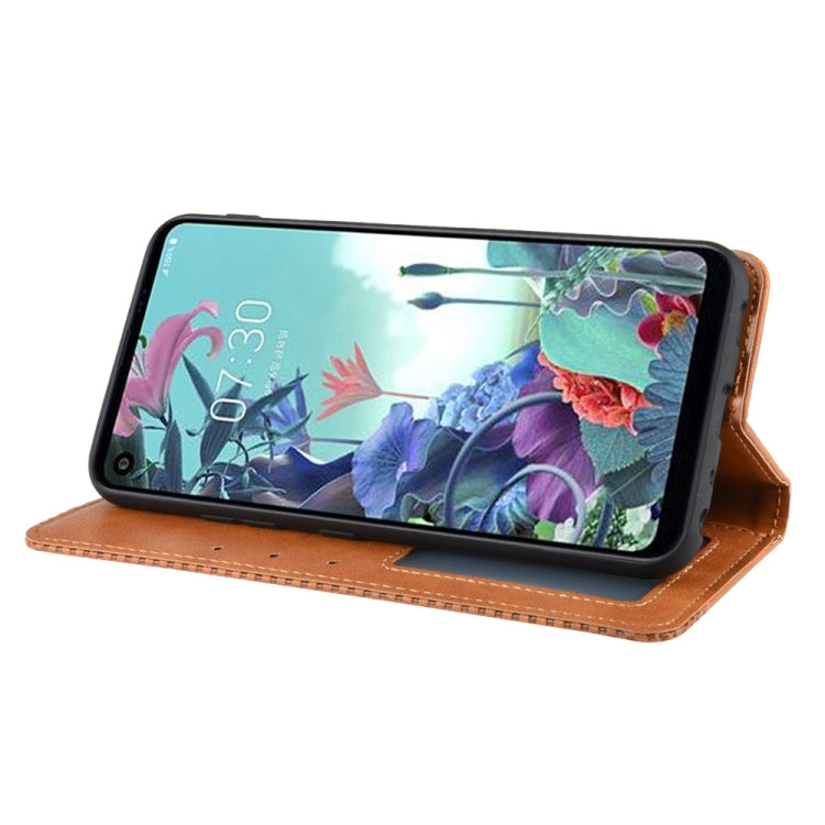 For LG Q70 Magnetic Buckle Retro Crazy Horse Texture Horizontal Flip Leather Case with Holder & Card Slots & Photo Frame