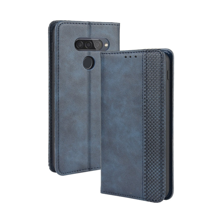 For LG Q70 Magnetic Buckle Retro Crazy Horse Texture Horizontal Flip Leather Case with Holder & Card Slots & Photo Frame