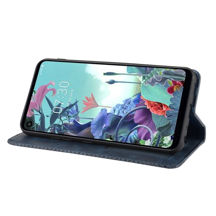 For LG Q70 Magnetic Buckle Retro Crazy Horse Texture Horizontal Flip Leather Case with Holder & Card Slots & Photo Frame