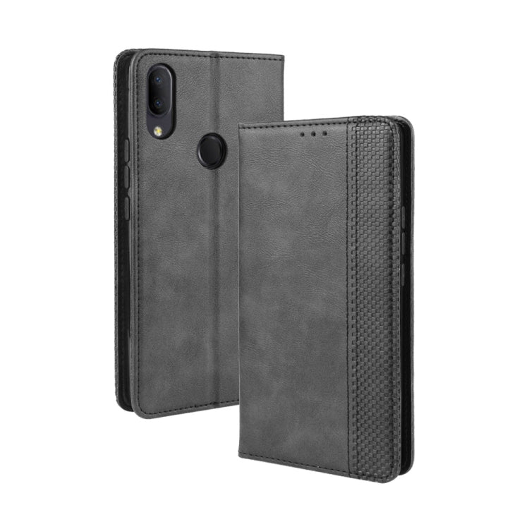 For Alcatel 3V (2019) Magnetic Buckle Retro Crazy Horse Texture Horizontal Flip Leather Case with Holder & Card Slots & Photo Frame