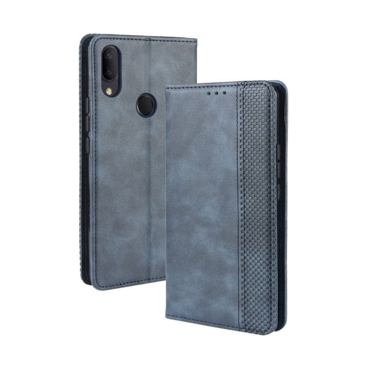 For Alcatel 3V (2019) Magnetic Buckle Retro Crazy Horse Texture Horizontal Flip Leather Case with Holder & Card Slots & Photo Frame
