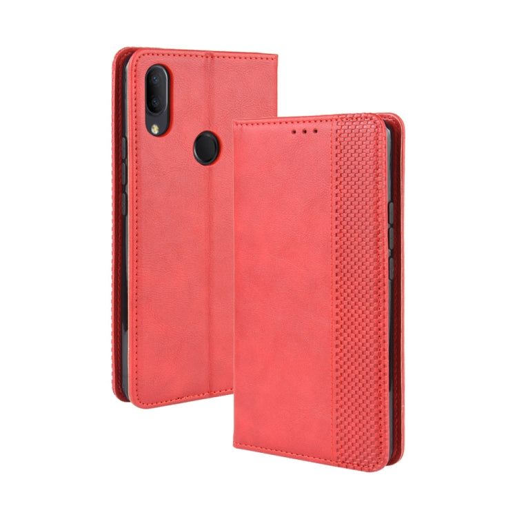 For Alcatel 3V (2019) Magnetic Buckle Retro Crazy Horse Texture Horizontal Flip Leather Case with Holder & Card Slots & Photo Frame