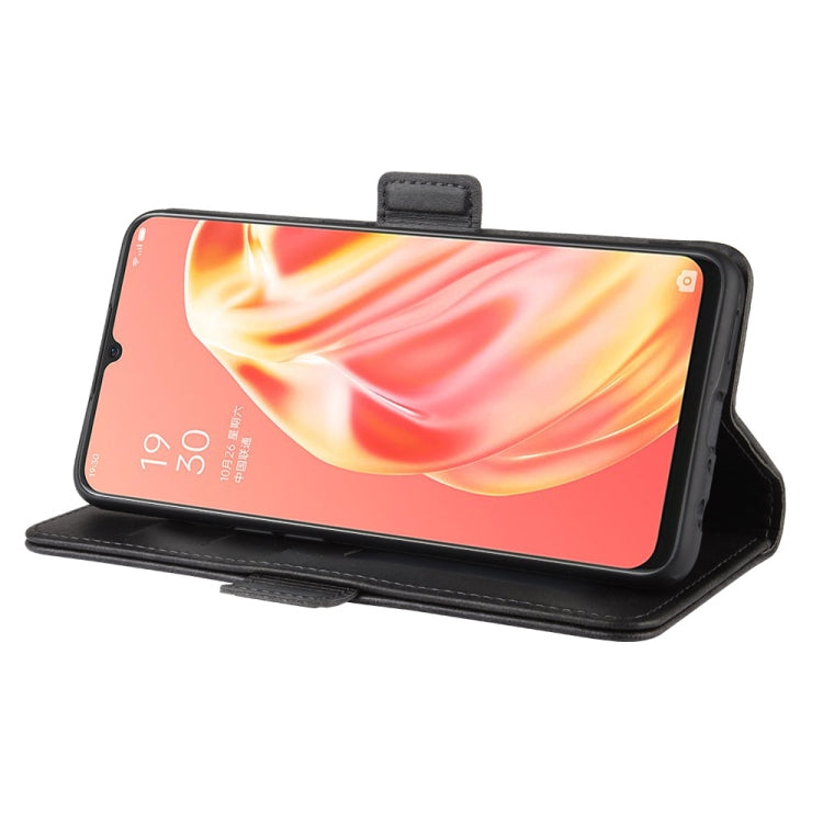 For OPPO A91 Dual-side Magnetic Buckle Horizontal Flip PU Leather Case with Holder & Card Slots & Wallet