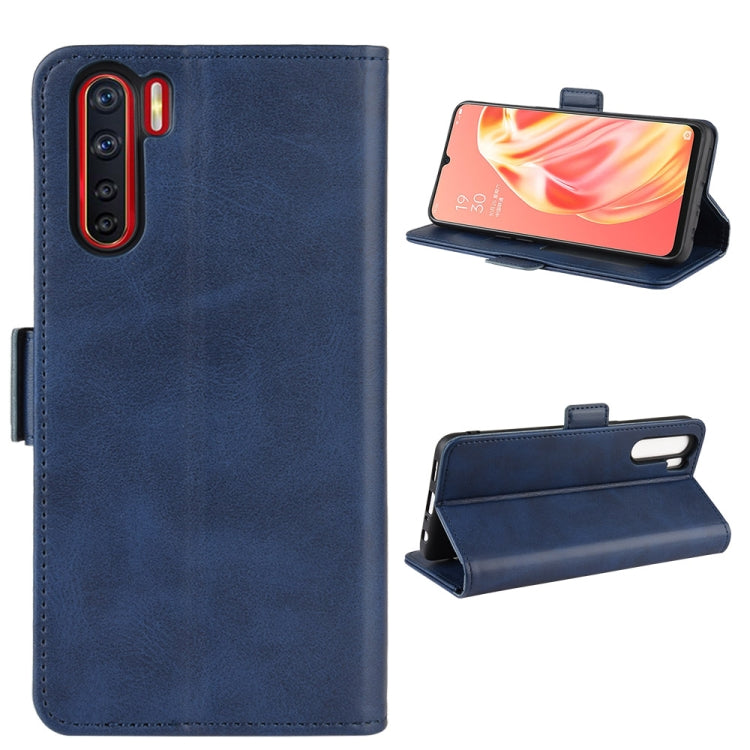 For OPPO A91 Dual-side Magnetic Buckle Horizontal Flip PU Leather Case with Holder & Card Slots & Wallet