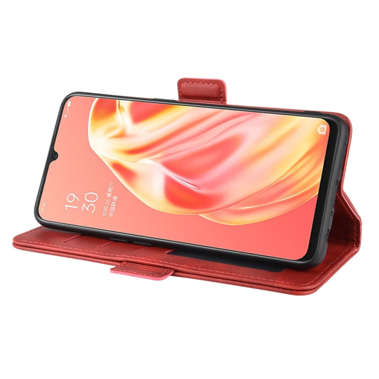 For OPPO A91 Dual-side Magnetic Buckle Horizontal Flip PU Leather Case with Holder & Card Slots & Wallet