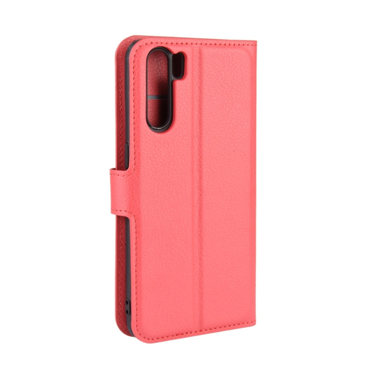 For OPPO A91 Litchi Texture Horizontal Flip PU Leather Case with Holder & Card Slots & Wallet
